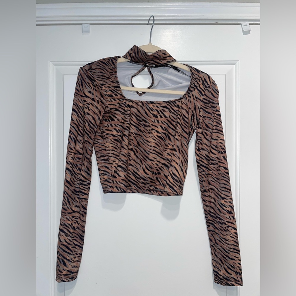 Bershka animal print top